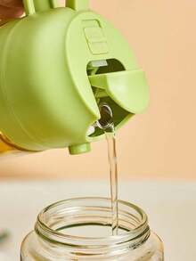 1 件自动开/关烹饪调味瓶、二合一喷油瓶、完美油量控制、防尘调味油瓶、酱油瓶、防漏大调味罐、耐高温玻璃油瓶、野餐露营烧烤用品、厨房用具 - 彩色 - 查看 4