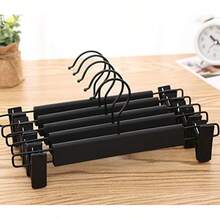 Cicilin - Ganchos para pantalones con clips de plástico para pantalones de mezclilla y falda, gancho giratorio de 360°, gancho de clip para pantalones, faldas, pantalones (paquete de 10, negro) - Blanco con clips, paquete de 10 - Ver 2