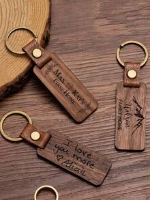 1/5/10/20/50 chiếc Móc khóa gỗ cá nhân hóa khắc chữ/logo, Móc khóa gỗ khắc tên, Quà tặng tiệc cưới, Quà tặng phù dâu, Quà tặng Ngày của Cha, Ngày của Mẹ, Quà tặng Halloween, Quà sinh nhật hoặc kỷ niệm cho phái nữ, Quà tặng cho bố mẹ, Phụ kiện tiệc tùng, Dễ dàng lắp đặt - Nhiều màu - Xem 5