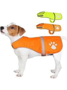 Reflective Dog Vest,2025 Upgraded High Visibility Dog Jacket,Waterproof Adjustable Dogs Vests Harness For Outdoor Hiking Walking