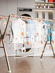 1 szt. Artefakt do suszenia ubrań na zewnątrz - domowy balkon, suszenie ubrań z ptasimi odchodami i deszczówką, wodoodporna pościel z odchodami zwierząt - wytrzymały materiał EVA - pokrowiec, pyłoszczelny pokrowiec na wieszak - 200*120*50cm - Zobacz 4