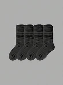 1/3/5/6 Paar Damen Overknee Strümpfe, Oberschenkel Socken, Rundhalssocken, einfarbige Kalbsledersocken, Strumpfhalter Socken, einfach und für alle Jahreszeiten geeignet, sehr passend für den täglichen Gebrauch