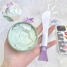 1支硅胶面膜刷，双头刮面膜刷，涂抹泥面膜美容工具，旅行必备，情人节礼物，平价旅行化妆刷，女士礼物，化妆师礼物，专业全套化妆工具 - 紫色 - 查看 2