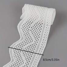 Ren lưới thêu tinh tế mới tan trong nước, rộng 3,35 inch, dài 10/5/3/1 yard, ren polyester rỗng không co giãn, dùng để may quần áo, đồ thủ công tự làm, trang trí viền váy, eo và cổ áo - Ren trang trí đa năng, ren họa tiết hoa | Thiết kế rỗng tinh tế, vải ren - Nhiều màu - Xem 5