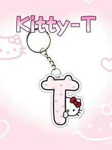 Sanrio 1 Hello Kitty Acrylic Keychain, 26 English Letters, Girl's Keychain With Various Cartoon Patterns Of Hello Kitty, Cute Bag Pendant, Car Keychain, Spelling Pendant, Perfect Birthday Gift, 2D Tablet, Winter Christmas Gift, Holiday Gift, Keychain, Cute Bag Pendant, Pen Bag Pendant. - Multicolor - View 10
