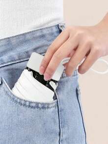 1 umbrelă de buzunar ultra-mini anti-UV, rezistentă la ploaie, la soare, pliabilă portabilă, pentru călătorie (cu cutie cadou)