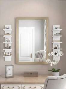 Multi-Layer Corner Shelf, Floating Corner Shelf, Wall-Mounted Storage Organizer Rack, Made Of PVC Material, Easy To Assemble, Multi-Layer Wall-Mounted Shelf, Suitable For Bedroom, Bathroom, Kitchen, Office, Living Room, Room, Bookshelf, Etc. An Ideal Choice For Autumn Decoration, Canvas Wall Art, Home Christmas Decoration, Outdoor Decoration, Wall Decoration, Home Decoration. Suitable For Placing Small Decorative Items (1 Pc). (High-Quality PVC Material, Non-Wooden - Waterproof And Easy To Clean) - Multicolor - View 8