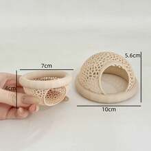 1/2 piezas Cueva flotante y escondite para camarones impreso en 3D - Hamaca multifuncional para acuario, aro de alimentación, lugar de descanso libre de estrés para peces betta, corydoras y acuarios pequeños