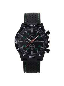 1 Piece/Set Men's Quartz Watch, Car Line, Casual And Personalized Silicone Strap, Sports Student Watch - Three-piece Set - View 7