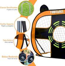 Portería de Fútbol para Niños, Red de Fútbol Portátil con Bolsa de Transporte, Portería de Fútbol Plegable para Jóvenes con Visión, Adecuada para Uso Interior y Exterior, Patio Trasero - Moda - Ver 11