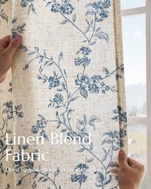 2 Pcs Beautiful Floral Design Sheer Curtains, Softness Cozy Privacy Curtains, Great Quality Elegant Vintage Gorgeous Curtains, Pretty Colors And Well Made Lightweight Curtains - 藍色 - 查看 6