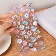 1 件卡通 3D 浮雕钻石贴纸，卡通动物自粘贴纸，适用于剪贴簿和文具装饰，工艺贴花适用于 DIY 项目和办公用品 - 均碼 - 查看 9