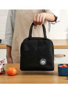 1 Stück/2 Stücke isolierte Lunch Tasche, thermische Mahlzeiten Tragetasche, dicke wasserdichte Handtasche für Büromitarbeiter, Studenten, Picknick, Outdoor Nutzung