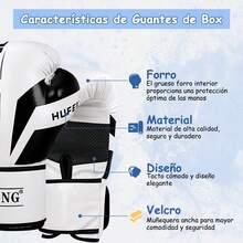Guantes de Box Profesional, Guante de Entrenamiento para Adulto Boxeo Boxing Gloves Durable Transpirable Gloves MMA 12oz para Mujer Hombre Boxeo Artes Marciales Mixtas Kickboxing Muay Thai - 1 - Ver 1