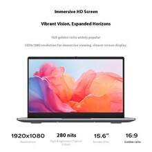 Lenovo 联想 Ideapad P15H N100 笔记本电脑，15.6 英寸轻薄笔记本电脑，8GB RAM，256GB SSD，办公笔记本电脑，银灰色