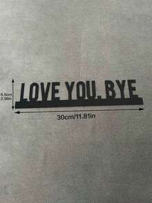 1PC Classic Metal LOVE YOU BYE Sign - Geometric Wall Art Living Room, Indoor Wall Decor - Unique Home Decoration & Idea Valentine's Day, Halloween, Easter, And Thanksgiving ,Valentine's Day ,Valentines Decorations ,Valentines Gifts,Home Decor ,Room Decor,Wall Decor Birthday Graduation - màu đen - Xem 4