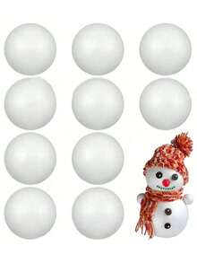 50/30/20/10/4/1pcs Polystyrene Foam Balls, White PS Styrofoam Round Balls, Multi-Size Suitable For Wedding Decor, Birthday Decor, Home Decor, School Decoration, Christmas Party Decor, Paintable DIY Craft Decoration Balls - White - View 2