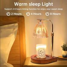 Lámpara de luz de velas, altura ajustable y cronómetro, 4 niveles de brillo, incluyendo 2 bombillas, decoración del hogar y el dormitorio, regalo Ideal para Navidad, cumpleaños de las mujeres o casa nueva - 1 - Ver 9