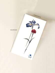 STARTTOOS Colorful Iris And Carnation Pattern Large Arm Tattoo Sticker, DIY Carnival Party Holiday Gift Floral Arm Thigh Chest Waist Back Body Skin Temporary Tattoo Sticker - Multicolor - View 6