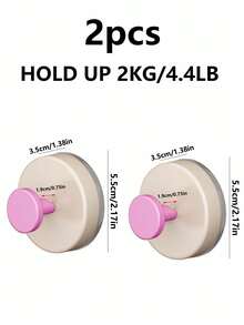 1 cái/2 cái/4 cái Móc cửa hút, keo dính chịu lực mạnh, không cần khoan lỗ, đặt chìa khóa ở lối vào, đặt đồ tạo tác, đặt mũ và dán đồ vật - Nhiều màu - Xem 20