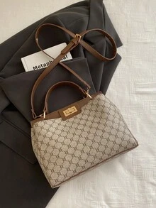 Fashionable Vintage-Style Women's Tote Bag, Custom Scratch-Resistant Material, Holiday Gift, Large Capacity For Daily Travel And Shopping, Can Be Carried On One Shoulder And Hand