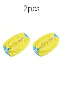 2 Confezioni di sacchetti durevoli per lavatrice per tutti i tipi di scarpe - giallo con cerniera blu, sacchetti protettivi per il bucato con interno in morbido pile, perfetti per scarpe sportive e scarpe casual, sacchetti per il bucato