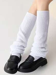2/1 双可爱日式阔腿袜，百搭又显气质。女士竖条纹长袜，叠穿款，应季保暖睡眠袜，理想的圣诞新年礼物，温暖居家睡眠袜，寒冷天气必备单品，袜子收藏家的必备单品。可手洗或干洗。纯色。及膝针织拖鞋袜，舒适地穿在地板上。 - 彩色 - 查看 4