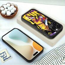 Creativo - Patrón de estrella de baloncesto de graffiti fresco y moderno de verano - Funda impresa con UV adecuada para iPhone 16/15/14/13/12/11 XS XR X 7 8 Plus Pro Max - Carcasa suave de TPU negra, proporcionando protección a prueba de golpes (regalo de cumpleaños, Pascua, días festivos, para amigos, familia, novia) - Mezcla de colores - Ver 8
