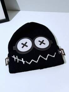 1 件女士趣味机器人针织帽，时尚百搭无檐帽，适合外出和派对，秋冬季 - 多色 - 查看 11