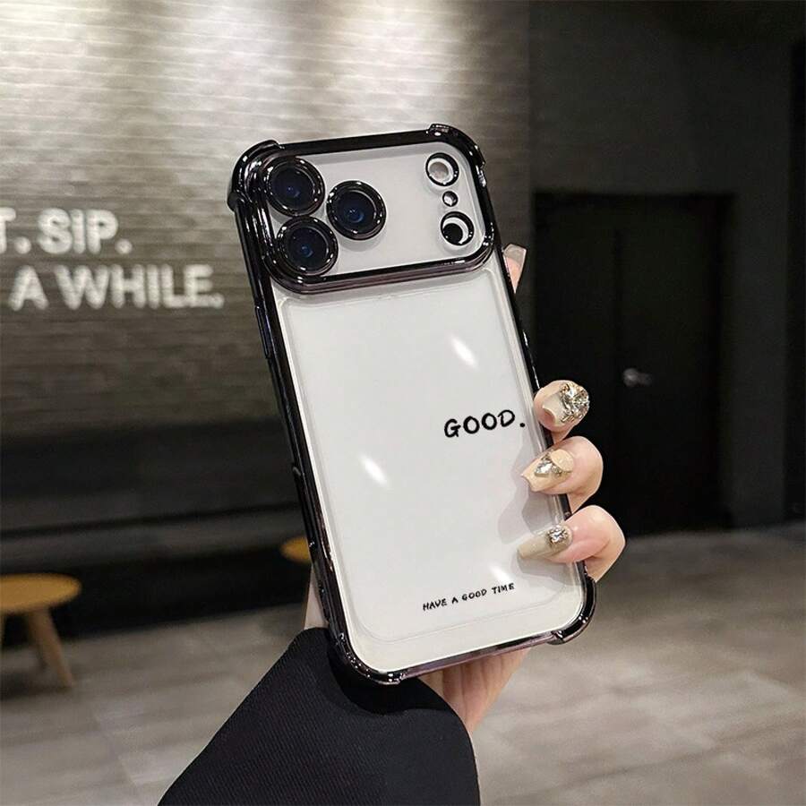 Funda de Teléfono Electrochapada con Airbag de Cuatro Esquinas, Adecuada para iPhone17 aire/16E, 14/15/16plus, 17/16/15/14/13/12/11Pro/ProMax, para SamsunggalaxiaA03/A03core/A03S/A04/A04E/A05/A05S/A06/A12/A13/A15/A16/A24/A25/A32/A34/A35/A54/A55, Note10/Note10plus/Note20/Note20Ultra, S20/S20FE/S20PLUS/S20Ultra/S21/S21FE/S21PLUS/S21Ultra/S22/S22PLUS/S22Ultra/S23/S23FE/S23PLUS/S23Ultra/S24/S24FE/S24PLUS/S24UltraFunda para teléfono, funda suave de TPU, se siente bien al sostener, personalidad simple, adecuada tanto para hombres como para mujeres, borde anti-caída en las cuatro esquinas, marco electrochapado, disponible en múltiples colores. - Far Peak Blue - Ver 1
