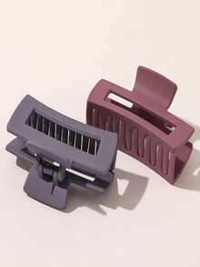 1 Stück/2 Stück/3 Stück Minimalistische hochwertige elegante quadratische Kunststoff Haarklammern für Damen, vielseitig für den täglichen Gebrauch und die Verwendung unter der Dusche, Winterhaaraccessoires, modische Haarspangen