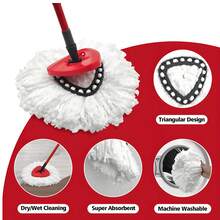 Mop Replace Head 3 Pack For O-Cedar EasyWring 1 Tank System - trắng - Xem 5