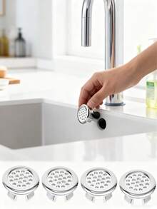 2/4/6pcs Plastic Bathroom Kitchen Sink, Replacement Of Overflow Cover Ring Insert, Chrome Hole Circular Drainage Cover, Sink Accessories, There Are 3 Different Overflow Methods With Different Specifications. Please Note That The Packaging Specifications Include 6 Pieces, 4 Pieces, And 2 Pieces. This Product Is Not A Universal Model. Please Confirm If The Product Size Is Suitable Before Purchasing