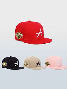 1pc Unisex Hip Hop Baseball Cap With Letter A Embroidery Design - Breathable Adjustable Dad Hat/Baseball Cap - Casual Sun Hat For Men & Women, Suitable For Outdoor Sports, Travel And Running (Multiple Colors Available)