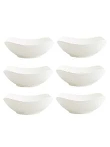 2/4/6/8/10pcs/Set Plastic White Bowl Set, Suitable For Fruit, Vegetable, Salad, Snack, Dessert - 白色 - 查看 10