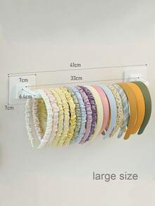 1 件/2 件发夹和头带收纳架，无需钻孔 - 白色 - 查看 14