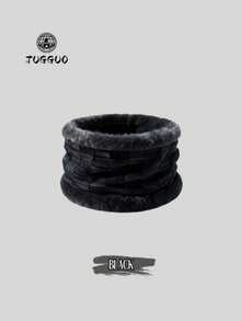 TUGGUO Men's Winter Fleece-Lined Snood Scarf - 3 Colors Warm Knitted Neck Warmer, Thickened Cold Weather Neck Gaiter For Outdoor Skiing Hiking, Stylish & Cozy Neckwear By TUGGUO