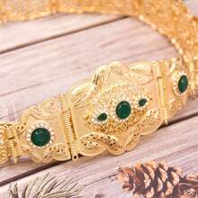 1pc Handmade Rope Waist Belt Chain, Gold Arabic Moroccan Robe Metal Waist Belt With Tassel Decor, Suitable For Summer, School Autumn, Autumn, Halloween - A - View 12