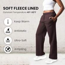 3 Pack Women's Wide Leg Sweatpants Workout And Yoga (Plus Sizes Available) ZQZF - Hitam / Coklat Tua / Krem - View 11