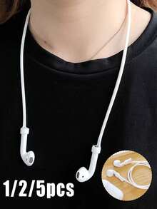 1/2/3pcs Wireless Headphone Anti Loss Rope, Wireless Headphone Silicone Strap, Anti Loss Hanging Rope, Wireless Headphone Anti Loss Silicone Neck Strap - Comfortable And Headphone Fixing Solution - Perfect Birthday Gift