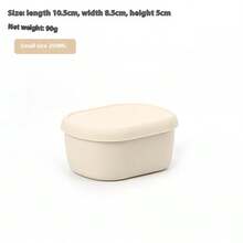 Hộp đựng cơm hình bầu dục nhỏ có nắp, chịu nhiệt, thích hợp cho nhân viên văn phòng - Nhiều màu - Xem 15