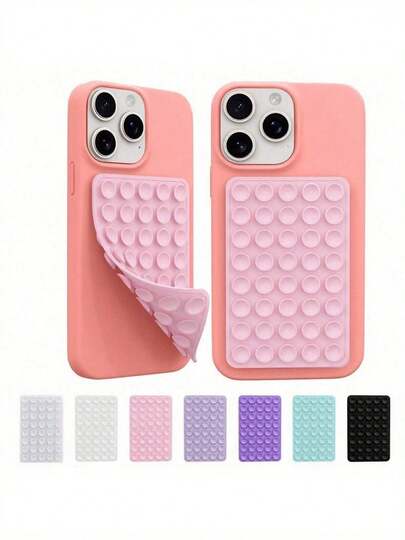 1pc Silicone Suction Cup Phone Case Stand, Octobuddy Brand Sticky Phone Holder, Suitable For Halloween, Christmas And Other Holidays, Can Be Given As A Gift