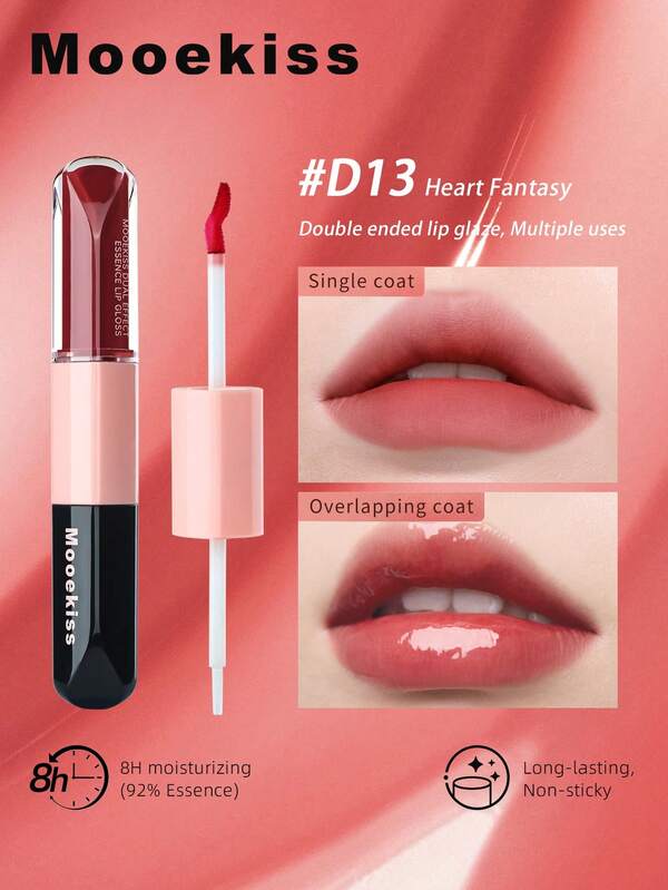  Mooekiss デュアルエッセンス リップグレイズ、保湿力と色素沈着、防水&長持ち