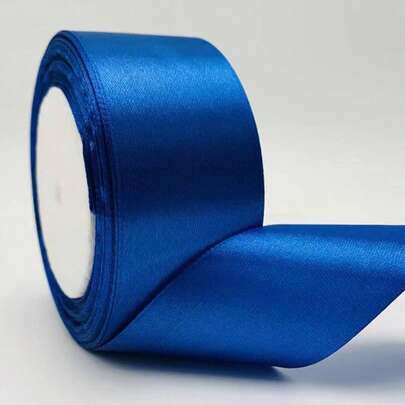 1 Roll 4cm Wide Satin Ribbon, Christmas Gift Wrapping Ribbon, Suitable For Bows, Floral Crafts