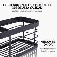 Estante para esponjas de fregadero de cocina, estante de lana de acero para cocina, estante para esponjas de fregadero, estante de almacenamiento para colocar jabón y esponjas - 2 - Ver 10