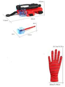 Spider Launcher Toy With Suction Cup - Hero Wrist Launcher, Shoots Web - Spider Web Shooter Toy - Spider Hero Soft Dart Launcher, Spider Web Shooter Glove - High-Tech Toy (Note: One With Glove, One Without), Toy, Web Shooter - Multicolor - View 9