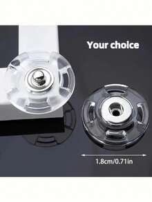 10/20pcs Super Transparent Invisible Buttons - Secure, Invisible Fasteners Suitable For Sweaters And Shirts, Concealed Design With Delicate Round Rings, Great For Knits And Jackets, Easy To Sew For Firm Fixation, Sewing Accessories - Transparent - View 6