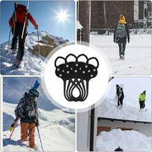 2 Pairs Crampons Pour Bottes, Snow Cleats, Non-Skid 10-Claw Crampons Grippers Spikes Hiking Boots, & Snow Shoes, Hiking Gear, Essentials, Accessories Winter Sports (L Size)