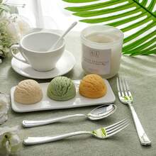 50pcs Silver Spoon And Fork Set, 25pcs Silver Forks And 25pcs Silver Spoons, Heavy Duty Cutlery Set For Party, Dining, Formal Dinner, Wedding And School Supplies - Silver - View 3