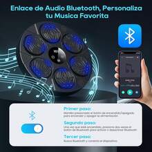 Máquina de Boxeo con Música Bluetooth Inteligente, Velocidad y Volumen de Práctica Ajustables, Máquina de Boxeo de Pared con Guantes de Boxeo - 1 - Ver 5